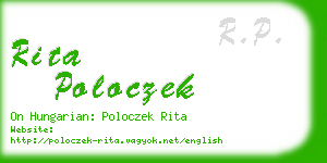 rita poloczek business card